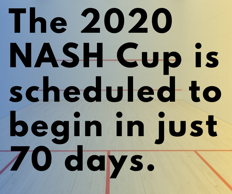 70 Days until the NASH Cup Squash Tournament